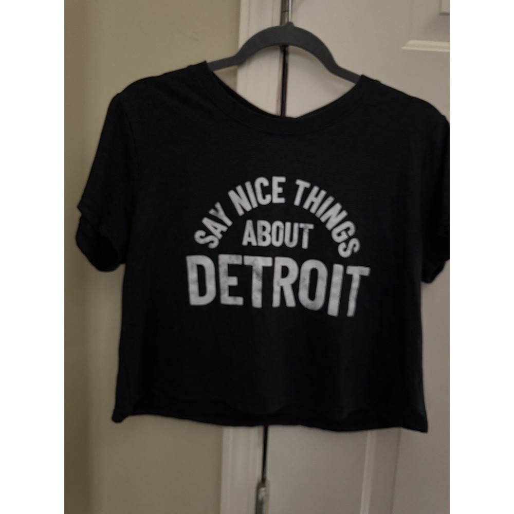 Where Im From Shirt Adult Medium Black‎ &white Short Belly Shirt
